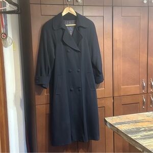 Gabardine wool long dress coat